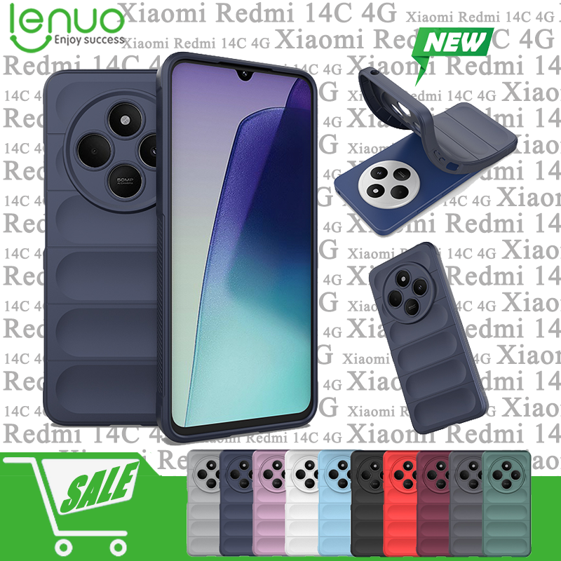 Lenuo Phantom Shield Soft Silicone TPU Phone Case For Xiaomi Redmi 14C 4G Redmi 12 13C Shockproof Cover