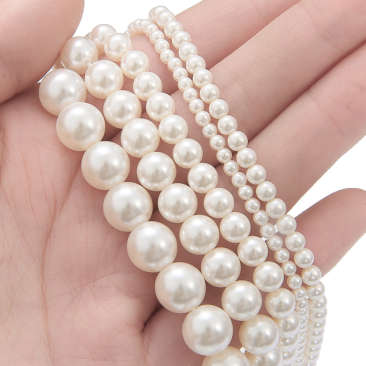 40-140pcs/Bag 3/4/6/8/10mm AAA High Quality Glass Pearls Beads Charm Loose Beads For Jewelry Making DIY Bracelet Earrings Necklace