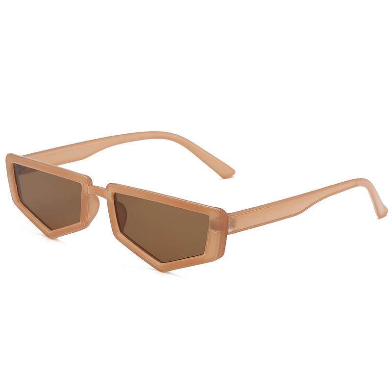 Cabecade 【high quality】New personality retro polygonal small frame sunglasses men and women trend street shooting glasses shape sunglasses clothing matching