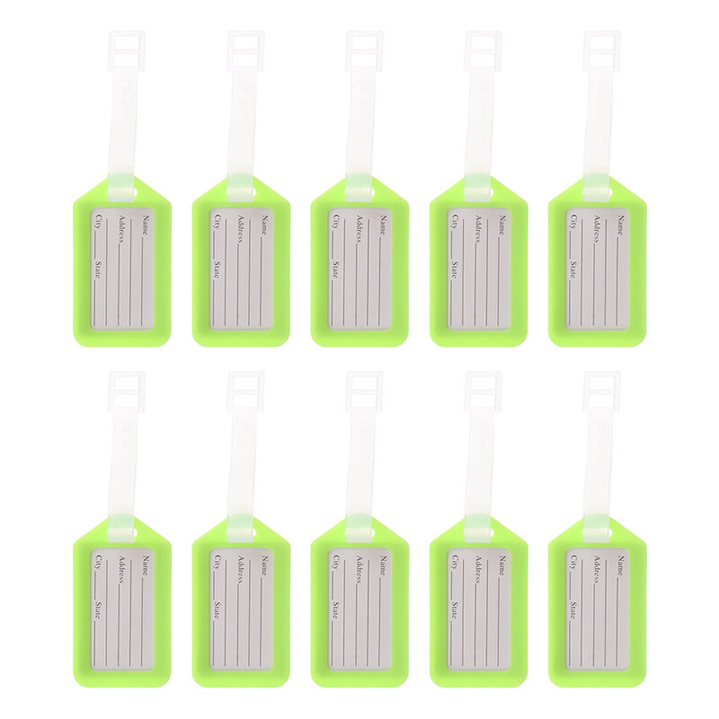 MH 10pcs Luggage Tags Suitcase Label Baggage Portable Label Travel Accessories