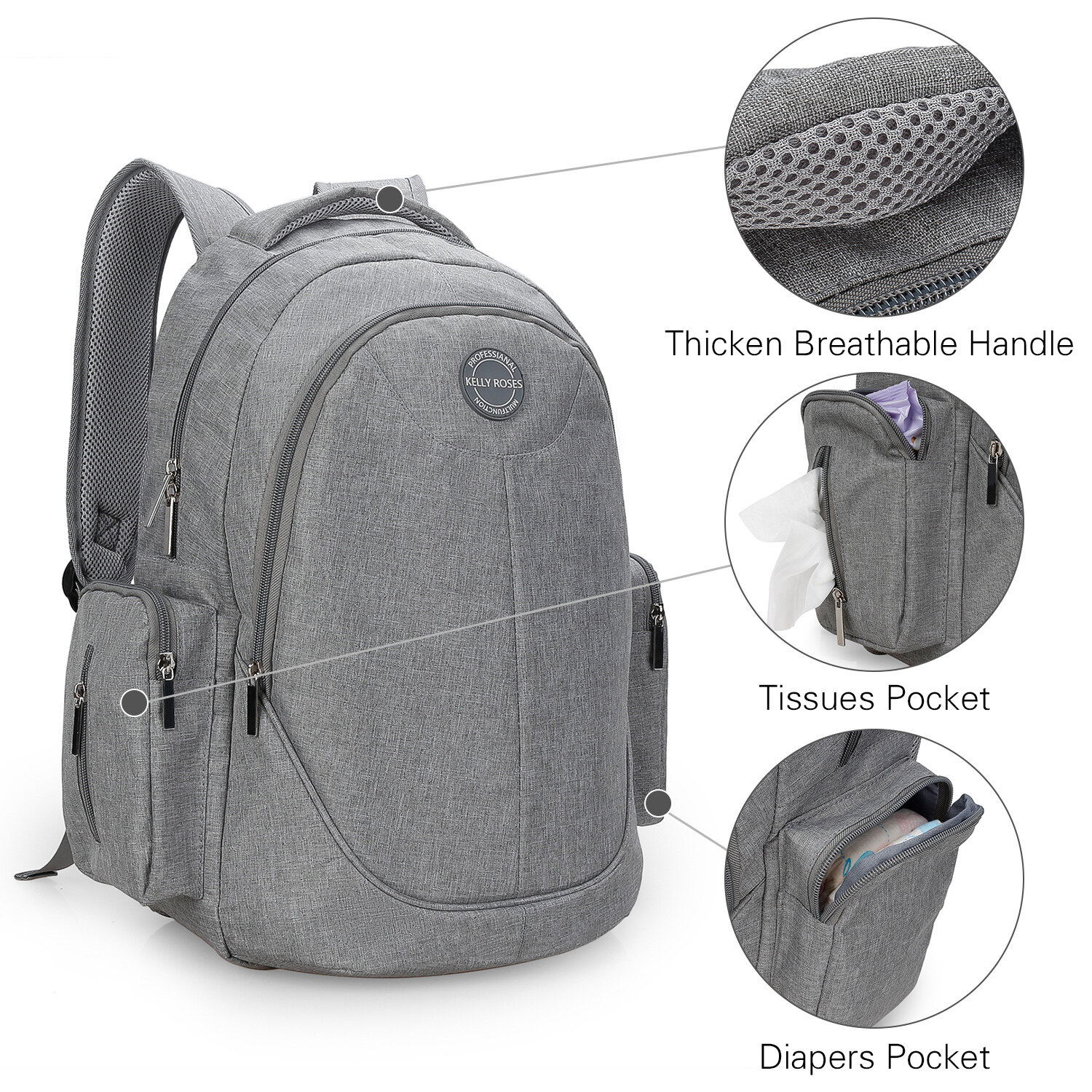 Maternity Warterproof Diaper Bag Mommy Nappy Baby Care Backpack Fashion Travel Nursing Backpacks for Mom Multifunction Stroller Bags